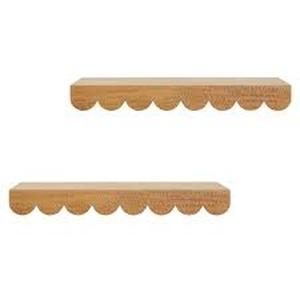lot 42 image: StyleWell Kids Scalloped Wood Floating Wall Shelves (Set of 2)    Customer Returns See Pictures