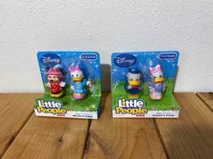 lot 7-B2025 image: 2015 Retired New in Package Disney Little People Minnie & Daisy and Donald & Daisy Fisher Price