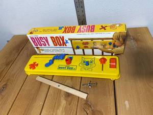lot 24-2025 image: Vintage Babies First Busy Box with Original Box - Great Color