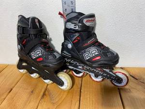 lot 3-B2025 image: Kids Adjustable Sizes 1, 2, 3 or 4 Rollerblades Inline Skates, very nice condition