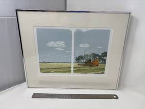 Original Artwork by Gaylord Schanilec called "Going Straight" Signed 30/34 The Print was included in his famous book in the early 80's called Farmers
