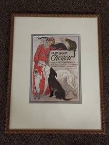 lot 24U image: Steinlen Clinique Chron Framed Poster Print Reproduction