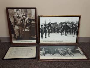 lot 40U image: Historical Lindbergh Framed Photos & Vintage Document Lot