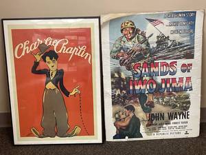 lot 43U image: Vintage Charlie Chaplin & John Wayne Posters