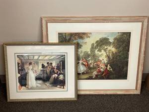 lot 45U image: Framed Classic Art Prints Set