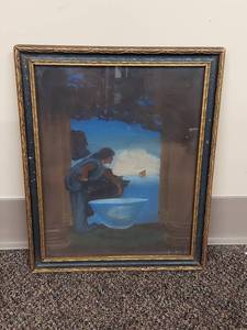 lot 10U image: Vintage Framed Painting, Circes Palace after Maxfield Parish