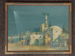 lot 12U image: James Greig Moonlight in Spain Framed Print