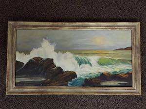 lot 16U image: A. Halbritter Original Seascape Painting Framed