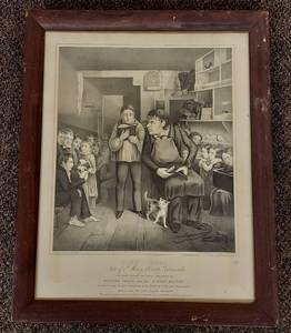 lot 5U image: Framed Lithograph of John Pounds School Master Print
