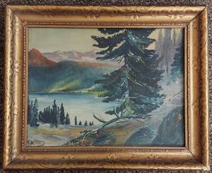 lot 9U image: G. Witteck () Scenic Landscape Oil Painting Framed