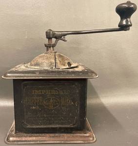 lot 8W image: Antique Imperial Coffee Mill Vintage Collectible 48N