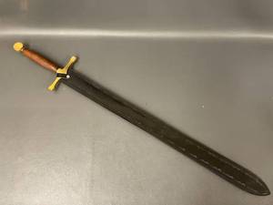 lot 14N image: Handcrafted Longsword with Brass Guard