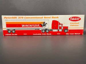 lot 17T image: Winchester Peterbilt 379 Diecast Semi Coin Bank Limited Edition