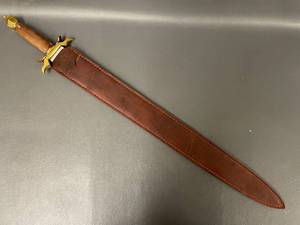 lot 18N image: Custom Medieval Sword with Leather Sheath