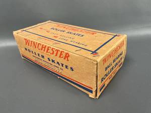 lot 20T image: Antique Winchester Roller Skates with Box