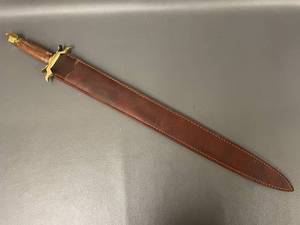 lot 39N image: Handcrafted Sword with Leather Sheath