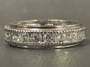 lot 55R image: Eternity Ring Sterling Silver 5.08g Size 8