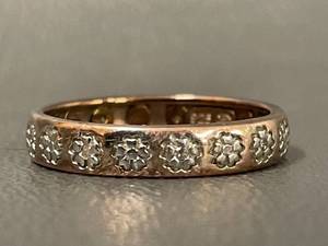 lot 59R image: Vintage Floral Engraved Sterling Silver Ring Size 8.25