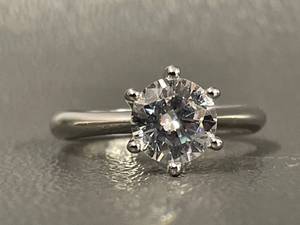 lot 154R image: Sterling Silver Solitaire Engagement Ring