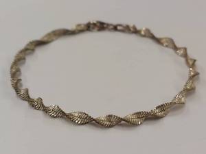 lot 168R image: Twisted Italian Sterling Silver Bracelet