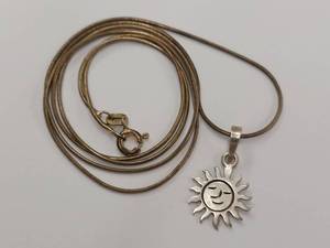 lot 185R image: Sterling Silver Sun Pendant Necklace