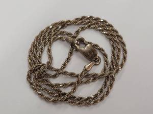 lot 191R image: Vintage Italian Sterling Silver Rope Chain