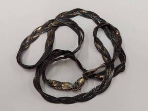 lot 200R image: Vintage Italian 925 Sterling Silver Twisted Chain Necklace