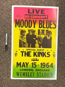 lot 95B image: Age Unknown-1964 Moody Blues Concert Poster