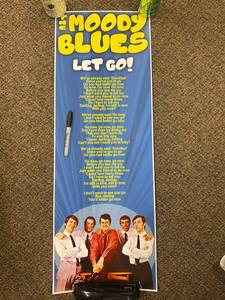 lot 97B image: Age Unknown-Moody Blues Let Go Lyrics Poster