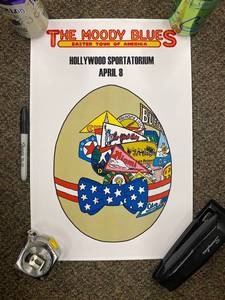 lot 98B image: Age Unknown-The Moody Blues Easter Tour 1981 Poster
