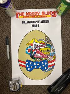 lot 99B image: Age Unknown-The Moody Blues Easter Tour Poster