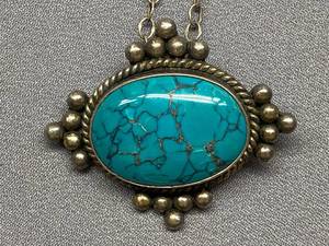 lot 32B image: Sterling Silver 925 Turquoise Pendant