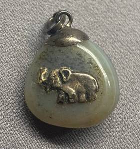 lot 45B image: Elephant Stone Sterling Silver 925 Pendant