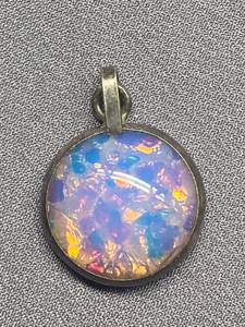 lot 53B image: Opal Gemstone Pendant 925 Sterling Silver