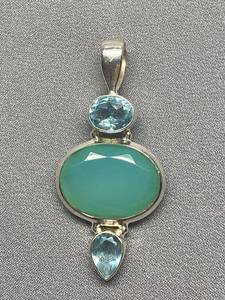 lot 54B image: Sterling Silver 925 Gemstone Pendant