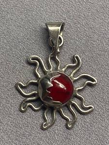 lot 59B image: Signed Sterling Silver Sun Pendant 925
