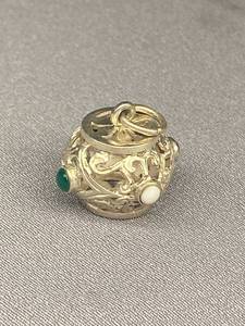lot 60B image: Ornate Filigree Sterling Silver 925 Charm Pendant