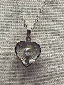 lot 75B image: Sterling Silver 925 Signed Theda Heart Pendant Necklace