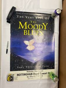 lot 82B image: Age Unknown-Moody Blues Concert Poster - Time Traveller Tour