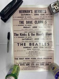 lot 90B image: Age Unknown-Concert Poster The Beatles Etc.