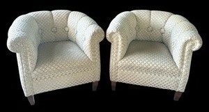 lot 19 image: Pair of TreCi Salotti Upholstered Chairs