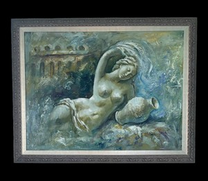 lot 22 image: Original Nude Painting by J. Edward