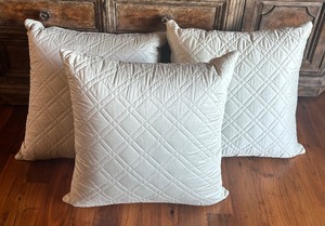 lot 102 image: Three Quilted Accent Pillows