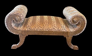 lot 20 image: Gorgeous French Style Upholstered Bench