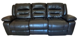 lot 19A image: Luxurious Duo Reclining Leather Sofa