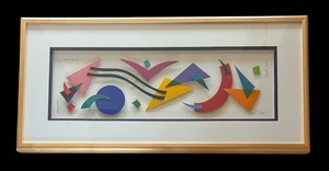 lot 21A image: Original Geometric 3D Artwork Angela Reichert  Mixed Media Framed Artwork by Angela Reichert