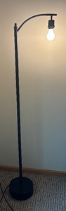 lot 99 image: Black Bridge Style Floor Lamp  Modern Black Floor Lamp