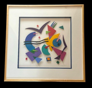 lot 47B image: Original Geometric 3D Artwork Angela Reichert  Original Mixed Media Artwork by Angela Reichert