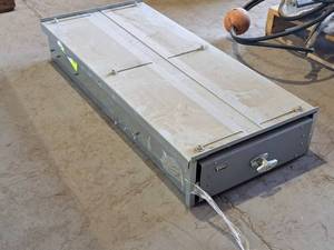 lot 9 image: American Eagle Steel Truck Bed Sliding Tool Box