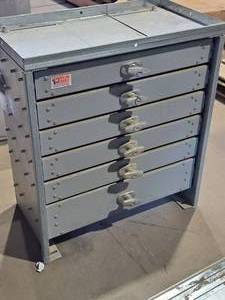 lot 22 image: American Eagle Metal Storage Box 6-drawer